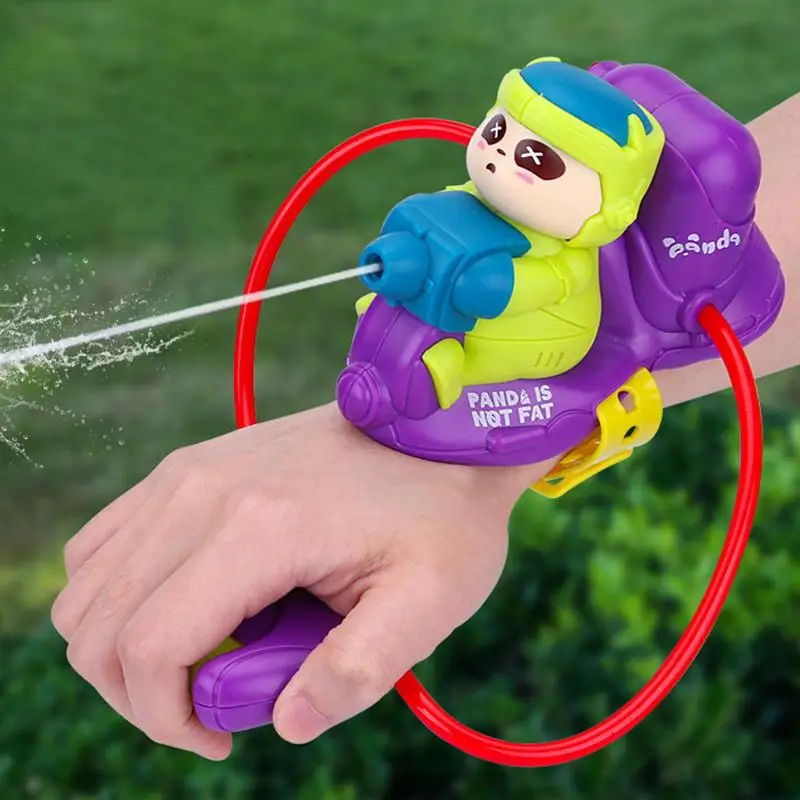 Kids Wrist WaterGun Summer Water Squirt Toy Interactive Game Wristband Squirt Water Blastering Toy Water Pool Toys For Boys Girl code x lehui kriss vector v2 nylon water toy gun electric gel blaster gun toy for boys watergun pistolas de bolitas gel