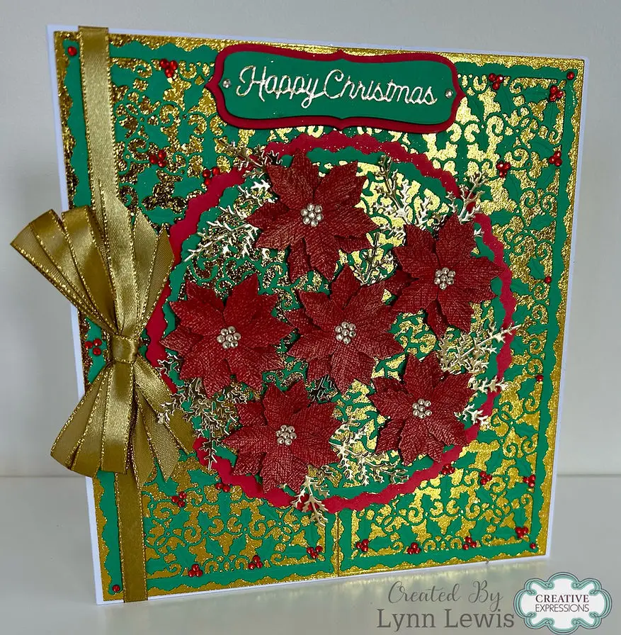 생일 축하합니다 나비 포인세티아 타원형 홀리 다이 DIY 스크랩북 카드 우편 크리스마스 창의적 표현 공예 다이