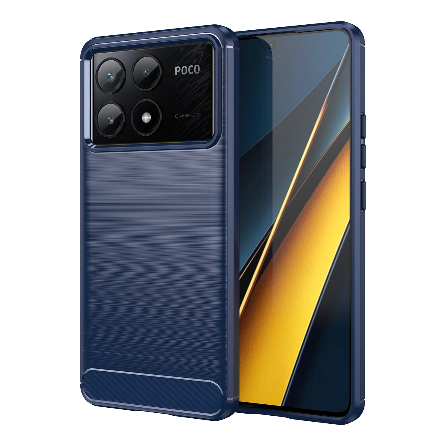 Durable Carbon Fiber Design Soft TPU Silicone Phone Case