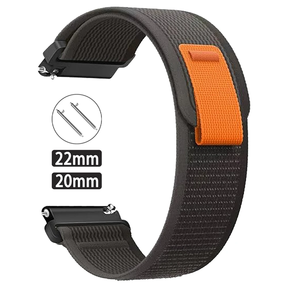 Braided Nylon Loop Strap - 20/22mm Adjustable Band