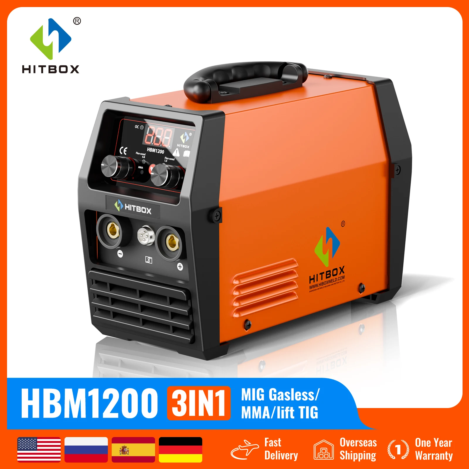 HITBOX MIG Welding Machine MMA/Lift TIG/MIG Gasless MIG CO2 Gas Multifunctional Gas/Air-less Shielded Welder Maquina de soldar 3