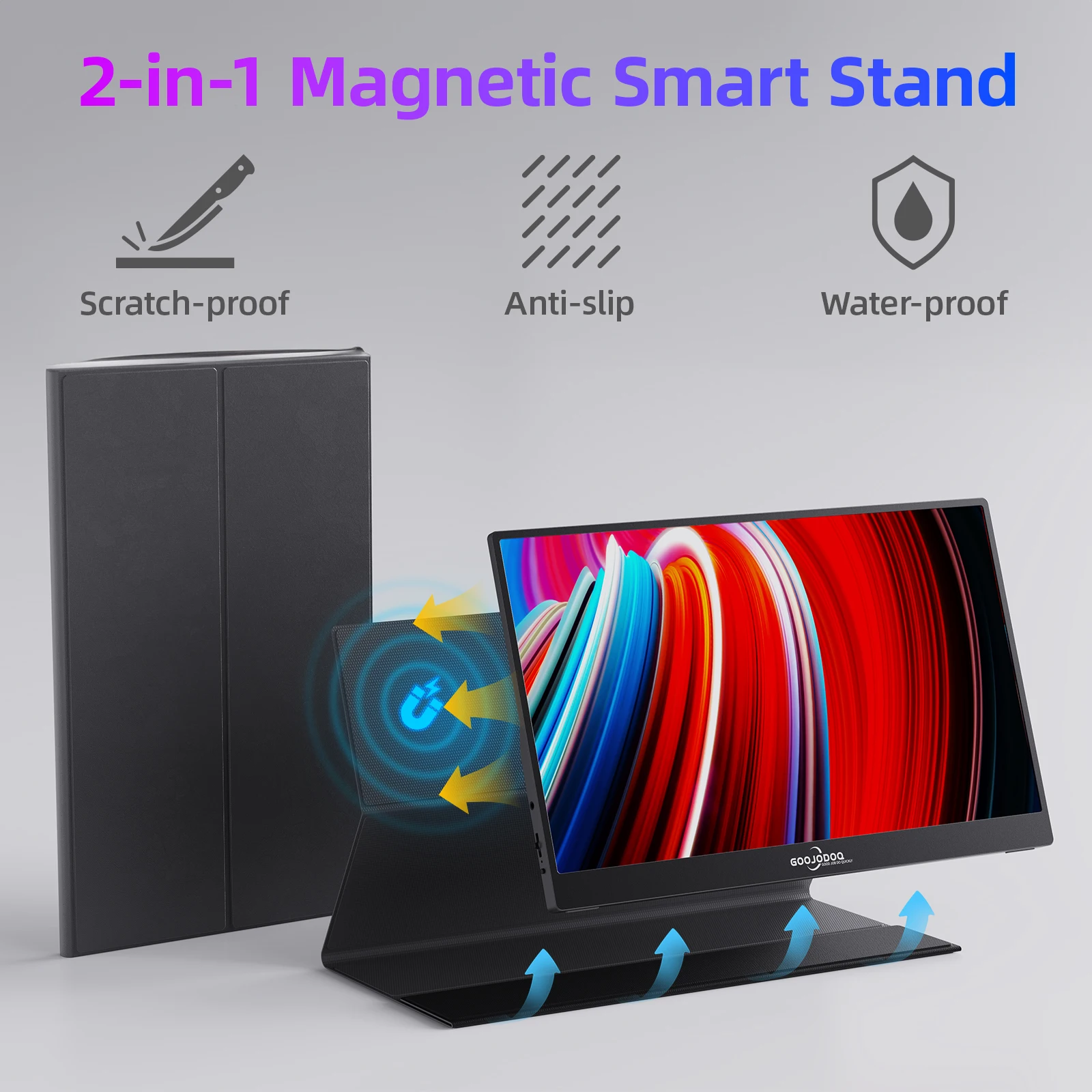 GOOJODOQ GJ20 ޴  15.6 ġ IPS HDR 1920X1080 FHD ̹   Ʈ ǻ ޴  Xbox PS5 PS4 ġ