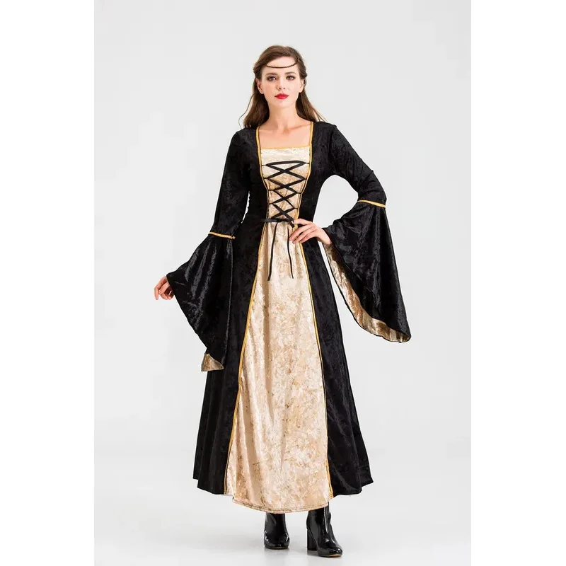 2024 new European-style retro court skirt European medieval long skirt princess aristocratic clothing - Image 5