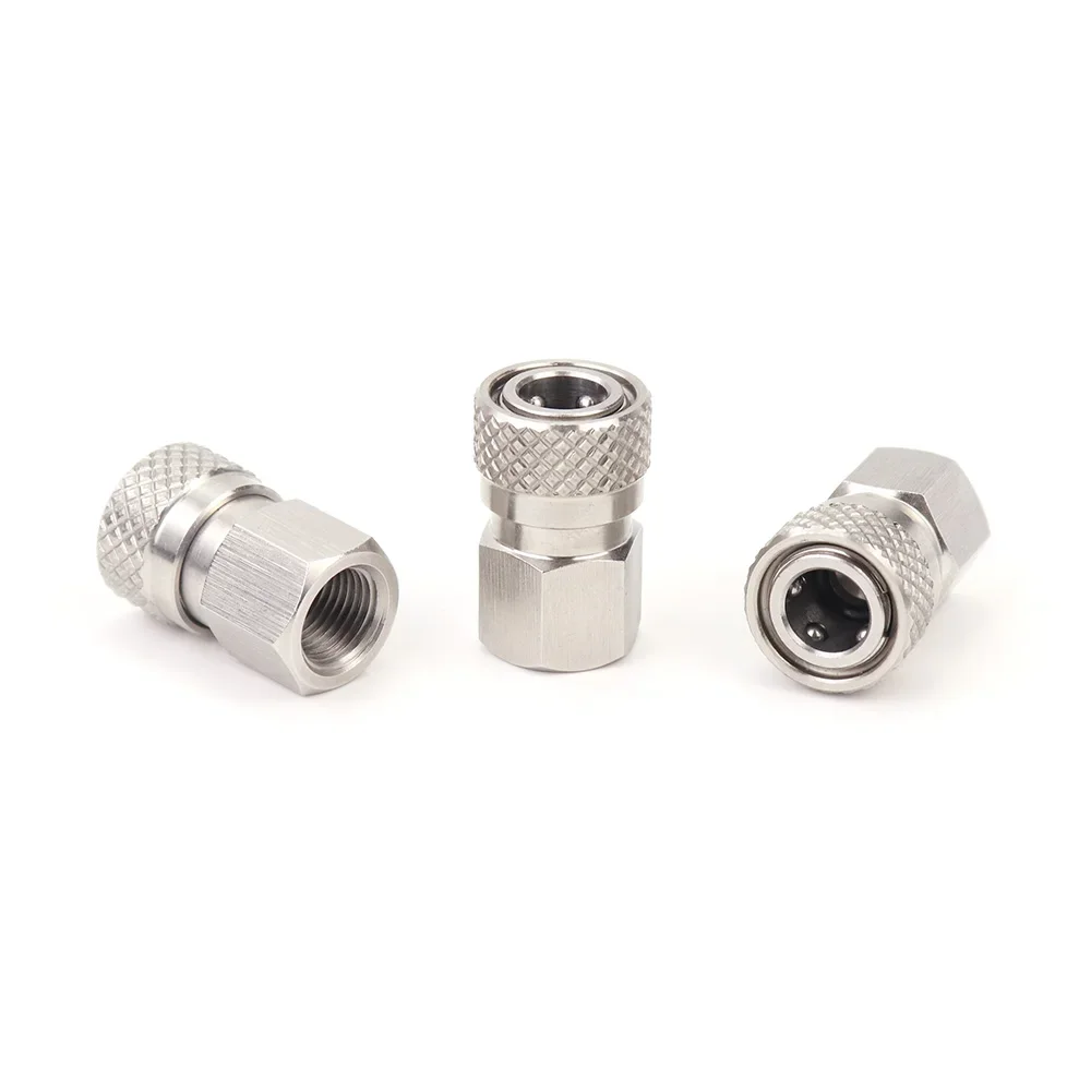Stainless Steel Female Thread 1/8BSP 1/8NPT M10 Quick Disconnect Quick Coupler Socket Filling/Charging Adapter