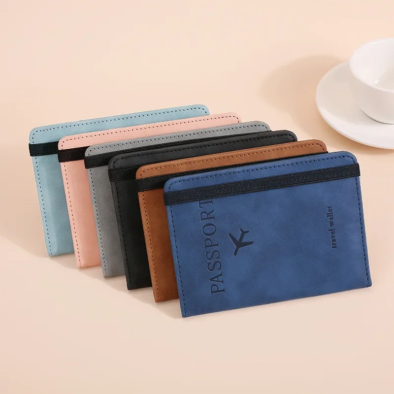 RFID Blocking Travel Passport and Credit Card Holder Case - Stylish PU Leather Protective Accessory