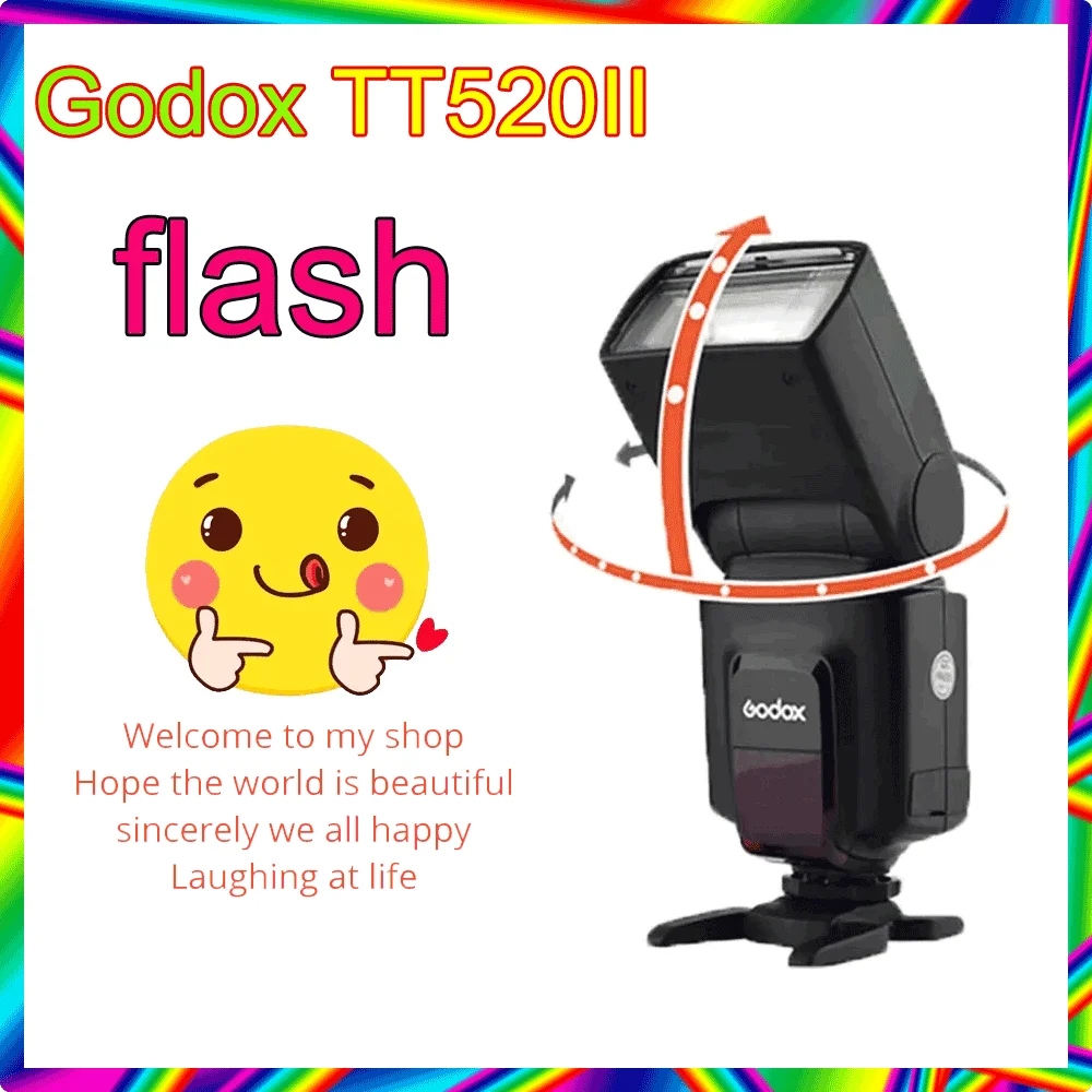 Godox TT520 II Flash TT520II with Build-in 433MHz Wireless Signal + Flash Trigger for Canon Nikon Pentax Olympus DSLR Cameras on camera flash camera flash