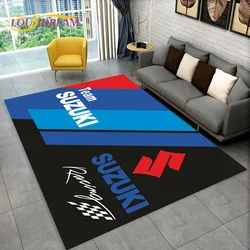 HD Racing SUZUKIi Motorcycle 3D Carpet Rug for Home Living Room Bedroom Sofa Doormat Decor,kids Area Rug Non-slip Floor Mat Gift