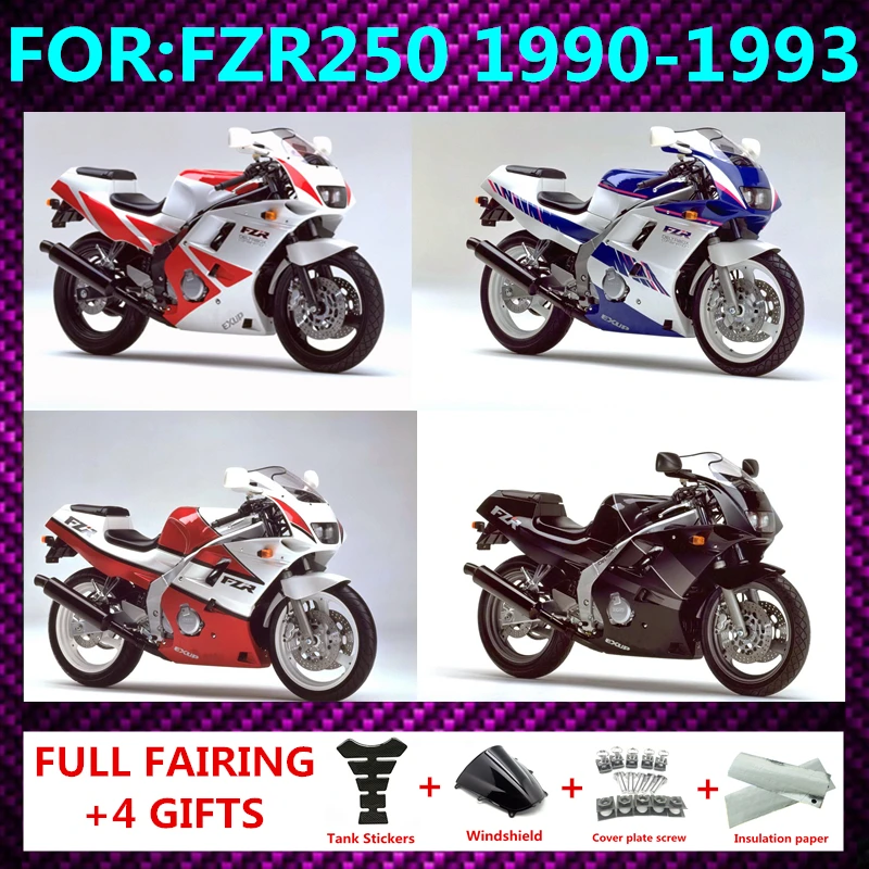 

Подходит для FZR250R 1990 1991 1993 2KR аксессуары для мотоциклов полный комплект обтекателей для кузова FZR250 FZR 250 R 1992 комплекты обтекателей