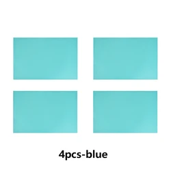 EVA Waterproof Washable Kitchen Mat - Anti - Oil & Mildew Resistant Refrigerator Liner for 29x45cm (Blue 4pcs)