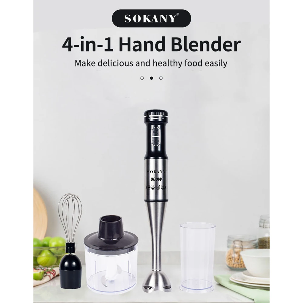 Electric Blender for Kitchen Handheld Intelligent Stirring Bar Kit