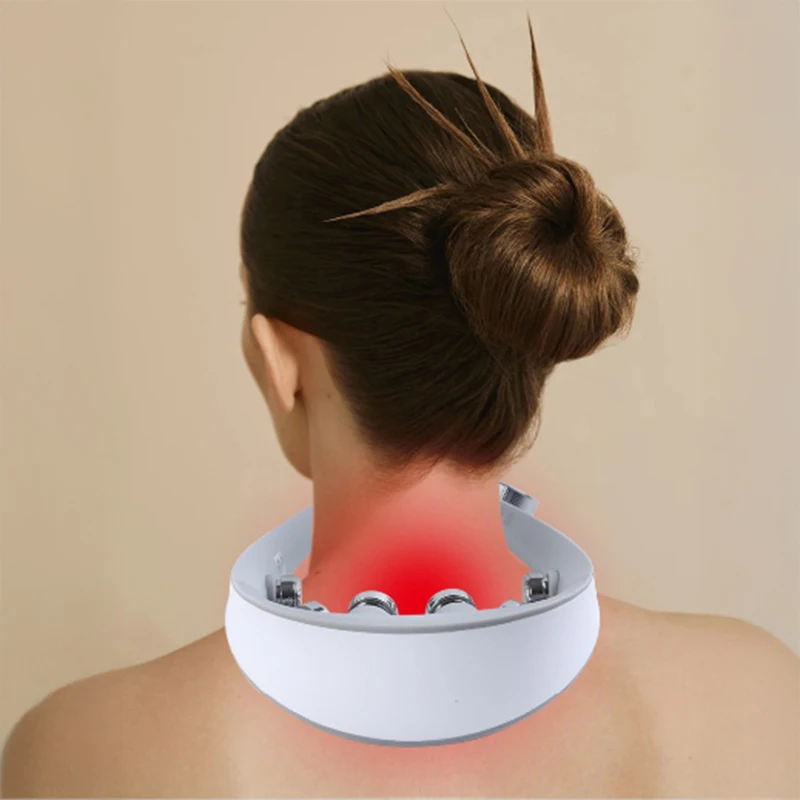 U-Shaped Home & Office Use Electric Pulse Vibrate Neck Protector Personalized Cervical Vertebra Massager for Comfort &Relaxation