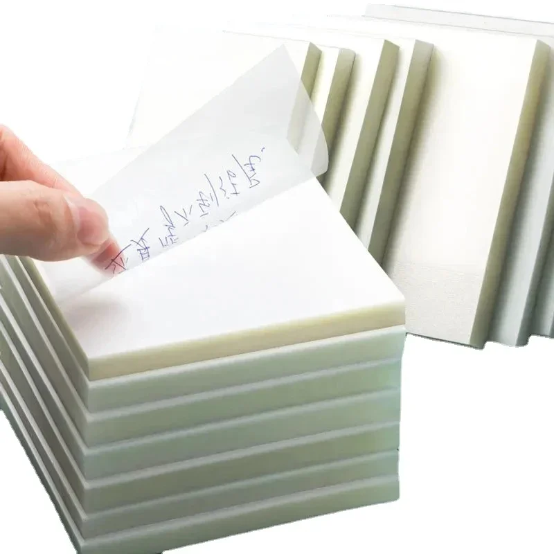 Transparent Waterproof Sticky Note Pad - 50 Sheets Self-Adhesive Memo Pad