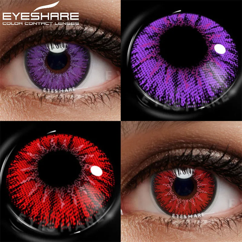 Eyeshare Halloween Cosplay Lenti A Contatto A Colori Per Occhi 2 Pezzi Lenti Colorate Cosmetiche Lenti Grigie Lenti A Contatto Bellezza Trucco Degli O