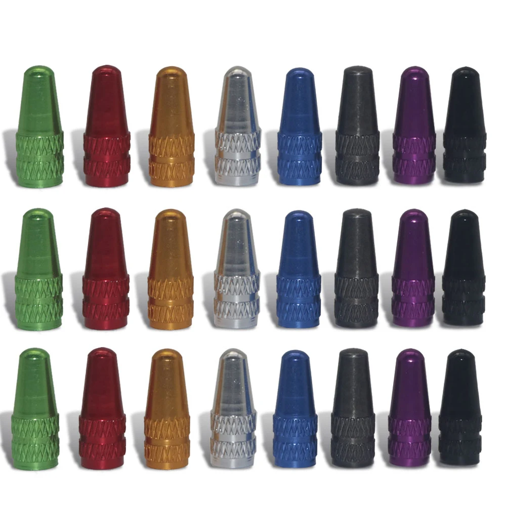 Aluminum Alloy Bicycle Tire Valve Caps - Set of 10
