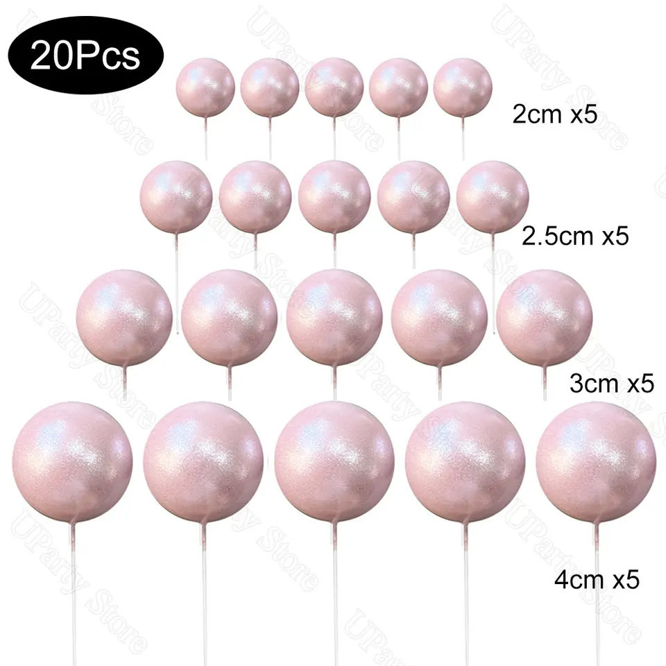 40 Pezzi Topper Torta Palloncini ini Topper per Cupcake Rotondi in