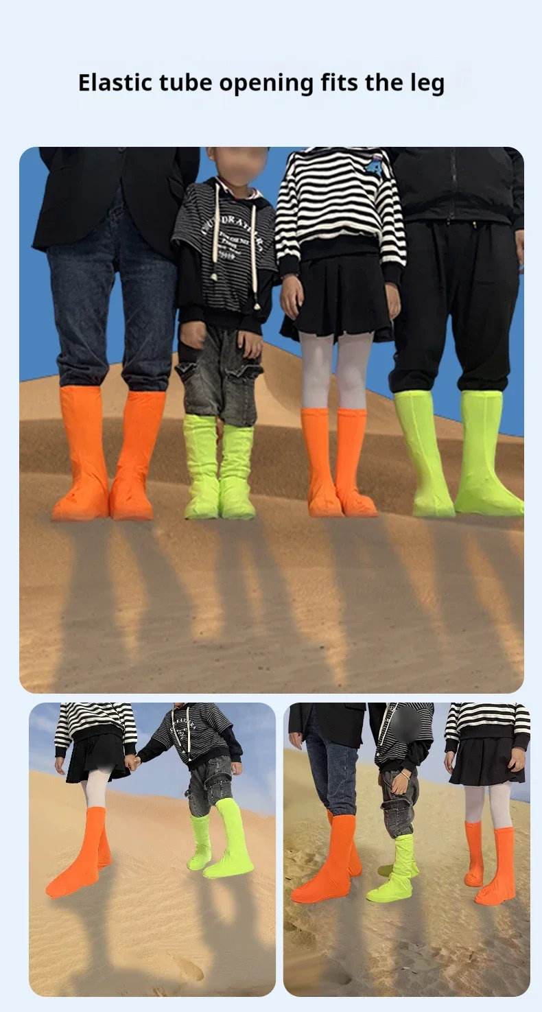 Schneefeste Stiefel, Schuhüberzüge, hohe elastische Schuhschoner, Wüsten- und Sandschutz, staubdicht, Wanderschuh-Zubehör – Detail 4