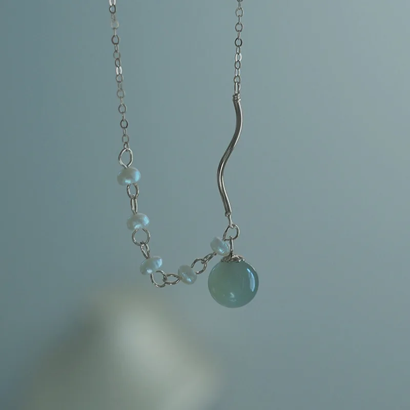 VENTFILLE Ellenbogen Perlenkette Hetian Jade Halskette für Frauen Mädchen Geschenk Frisches Temperament Ins Mode Frieden Glück Schmuck – Detail 18