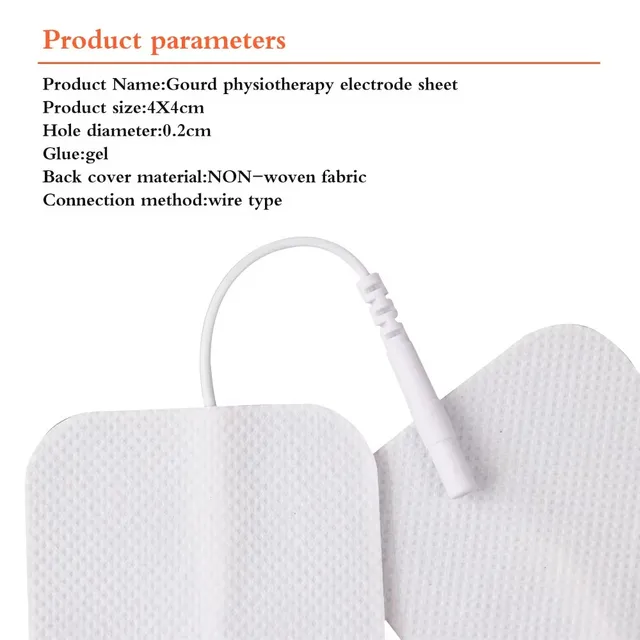 Tens Electrodes Pad EMS Electric Muscle Stimulator Patch Reusable Replaceable Non Woven Fabric Self-adhesive Massager Stickers 4