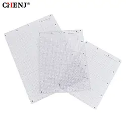 Transparent Ruler Board A4 A5 Students Writing Desk Pad PVC Grid Sewing Cutting Mats Drawing Clipboard Measuring Supplies