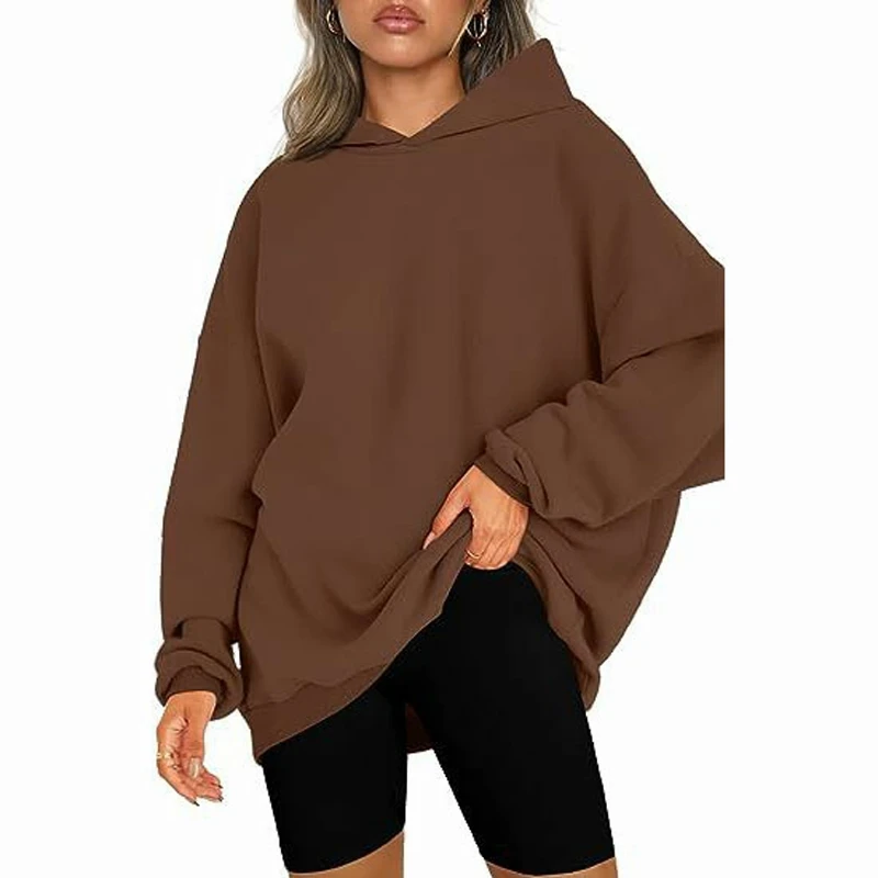 Women's Sweatshirt Hooded Pullover Loose Casual Fleece Tops