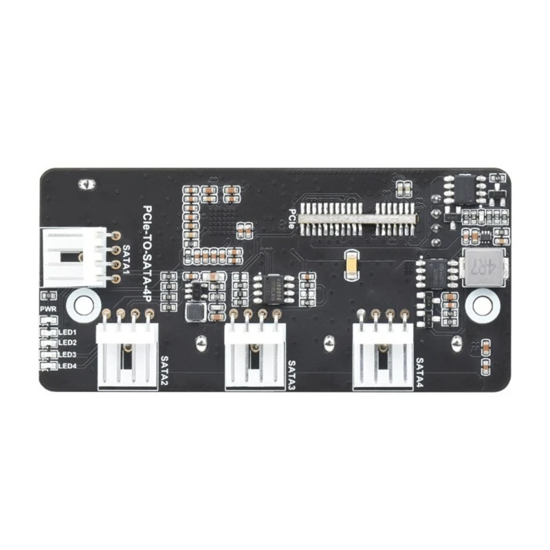 

Плата расширения для RaspberryPi CM4 PCIe TO SATA PCIE на четырехстороннюю карту SATA3.0 6 Гбит/с Высокоскоростная карта SATA