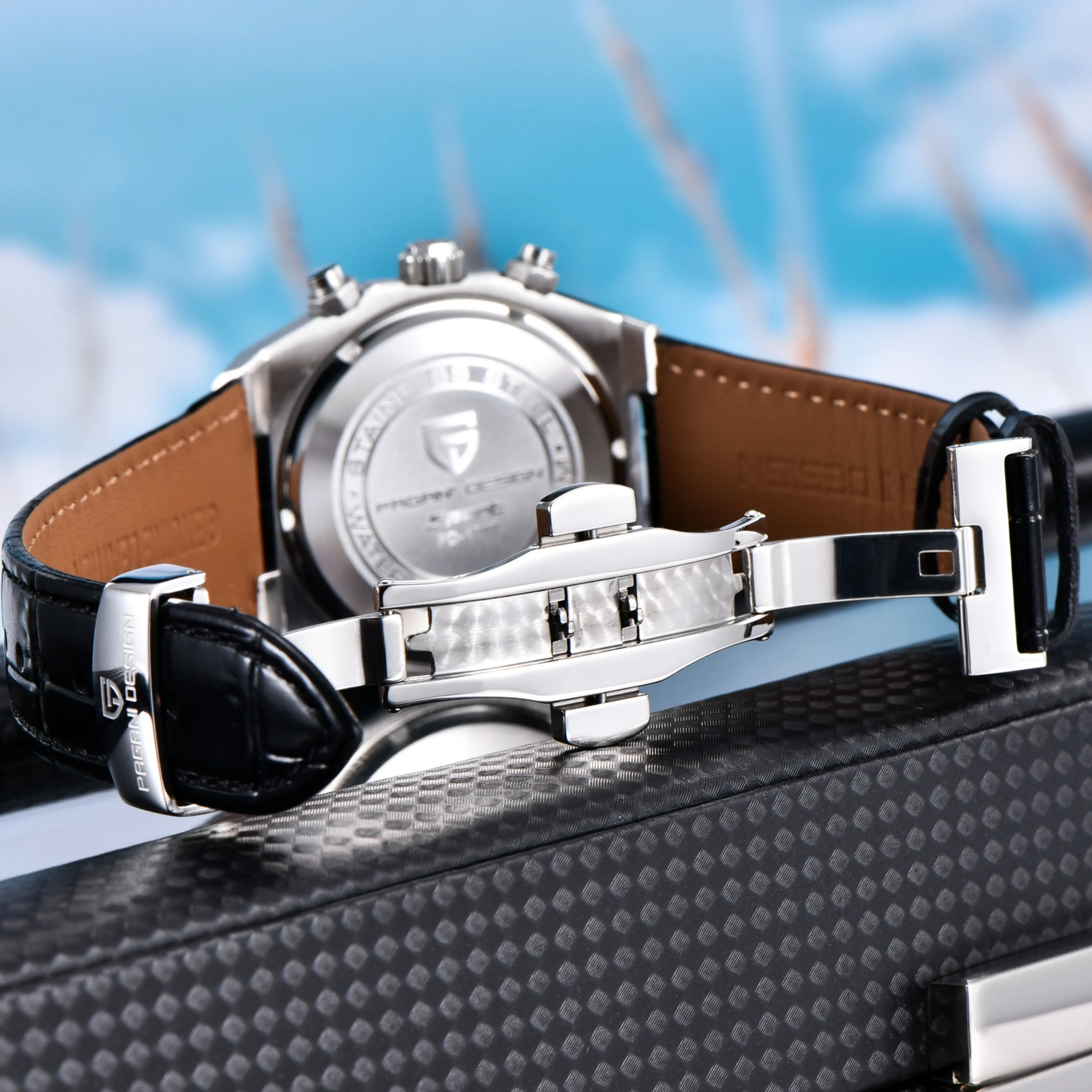 Pagani Design 2025 New Men Quartz Watch Vk63 40mm Luminous Leather Sapphire Crystal Waterproof 200m Reloj Hombre, Alina Gadgets