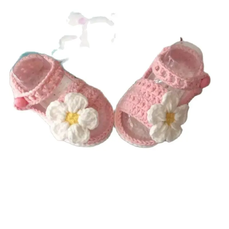 QYFLYXUE- Handmade crochet Handmade wool crochet knitting baby shoesHandmade wool Crochet knitted baby shoes, sandals garden s