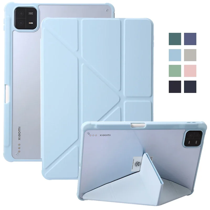 Coque para Xiaomi Pad Pro Case 11 Acrílico Clear Back Stand Capa Inteligente para Xiaomi mi Pad Pro 2023 Case com Suporte de Lápis