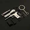 Alloy 1:4 Scale Desert Eagle Mini Pistol Model Keychain Mini Toy Gun Weapon Model Metal Keychain for Adult Kids Christmas Gift 5