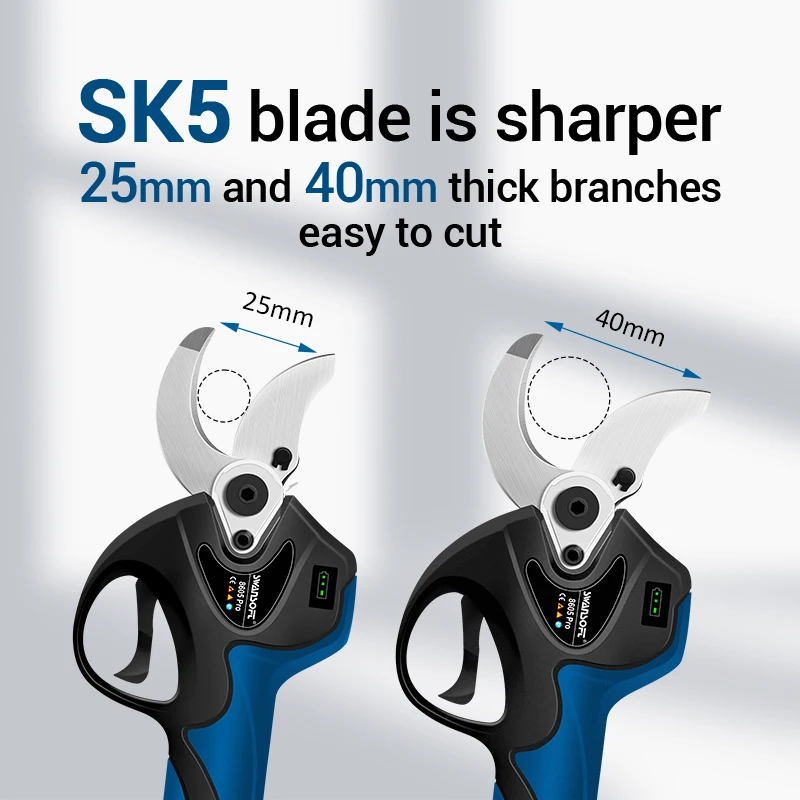 8605Pro 21V 40mm Efficient scissorsBonsai Electric Tree Branches Garden Tools Cordless Pruner Lithium-ion Pruning Shear 5