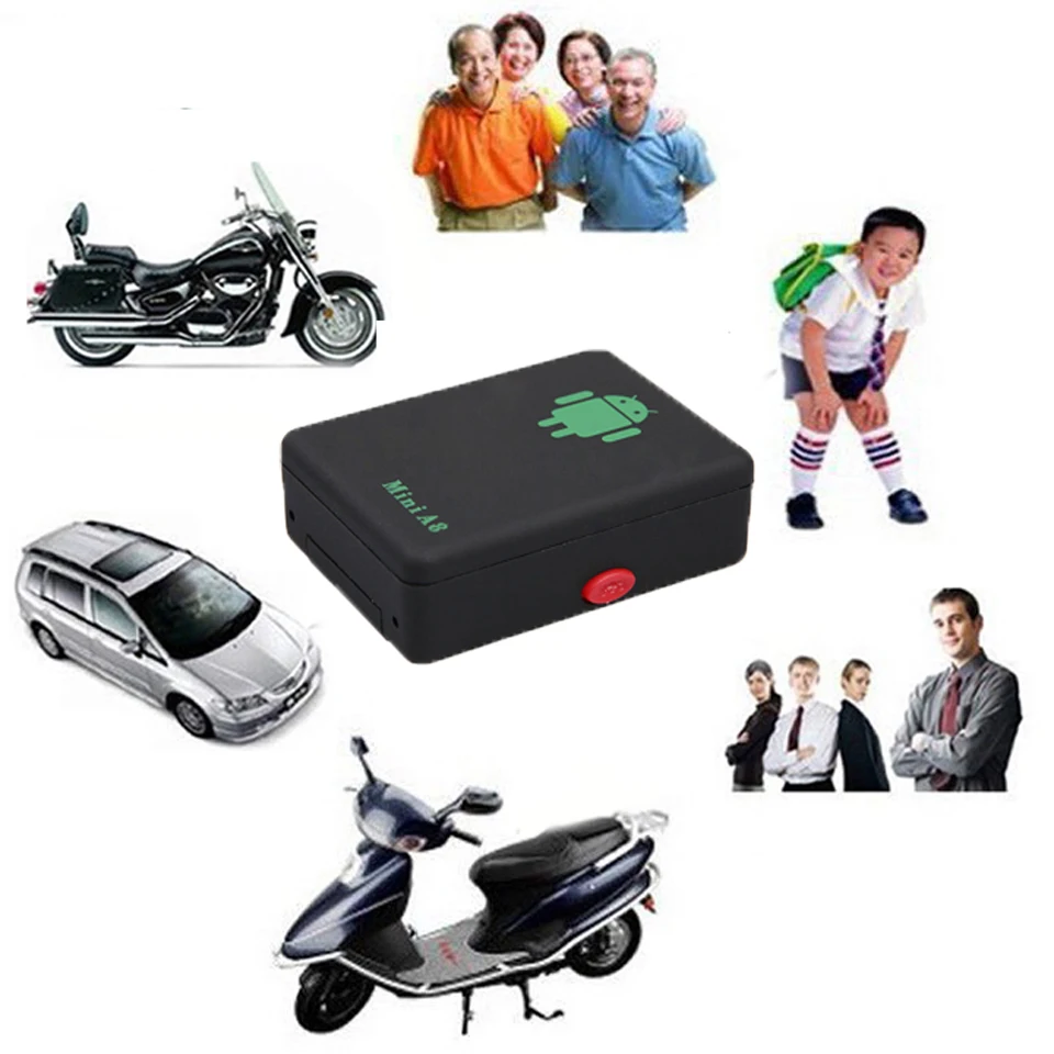 GPS Tracker Real Time Car Kids Pet GSM/GPRS/LBS Tracking with SOS Button USB Cable Mini A8 No