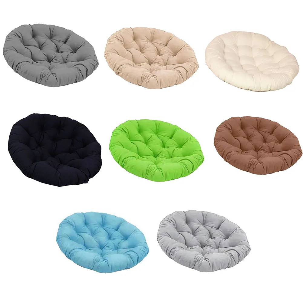 Coussin De Chaise Rond 60x60 Cm – Polyester Imperméable, Rembourrage Coton PP, Pour Chaise à Bascule, Hamac, Terrasse