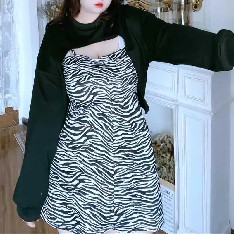 Женское платье в полоску с круглым вырезом и длинным рукавом 2 шт. | Женская одежда