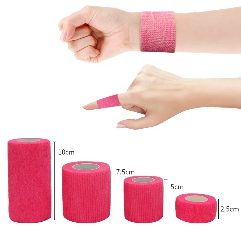Self Adhesive Bandage Sports Tape Elastic Bandage Self Adhesive Tape 10 Rolls Athletic Wrap Tape Self Adhesive Elastic Bandage Elastoplast Sports Protector Knee Finger Shoulder Tattoo Accessories