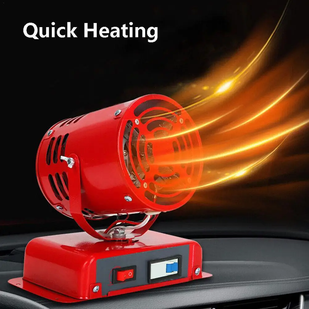 

Car Heater 12V 150W/24V 200W 360 Degree Rotation Window Defroster Demister Portable 2 In 1 Heating And Cooling Car Heater