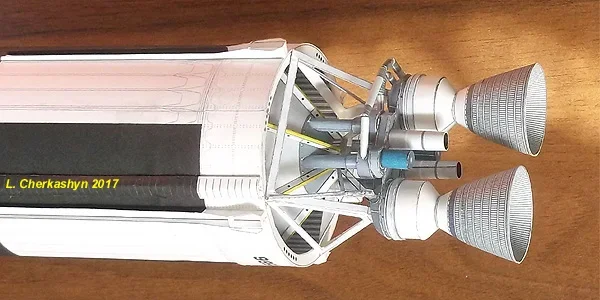 1/48 USA Launch Vehicle Gemini-Titan XI Rocket 3D Paper Model Puzzle Student Hand Class DIY Space Papermodel Toy