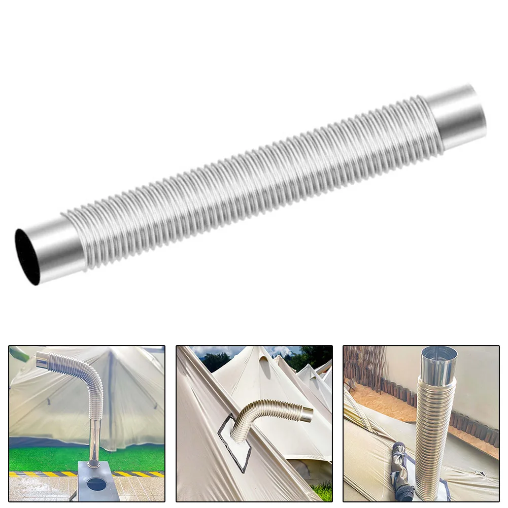 50*6cm Wood Stove Pipe Stainless Steel 90 Degree Elbow Chimney Liner Bend 90&deg; Multi Flue Stove Pipe Vent Exhaust Accessories chimney liner bend chimney liner pipe