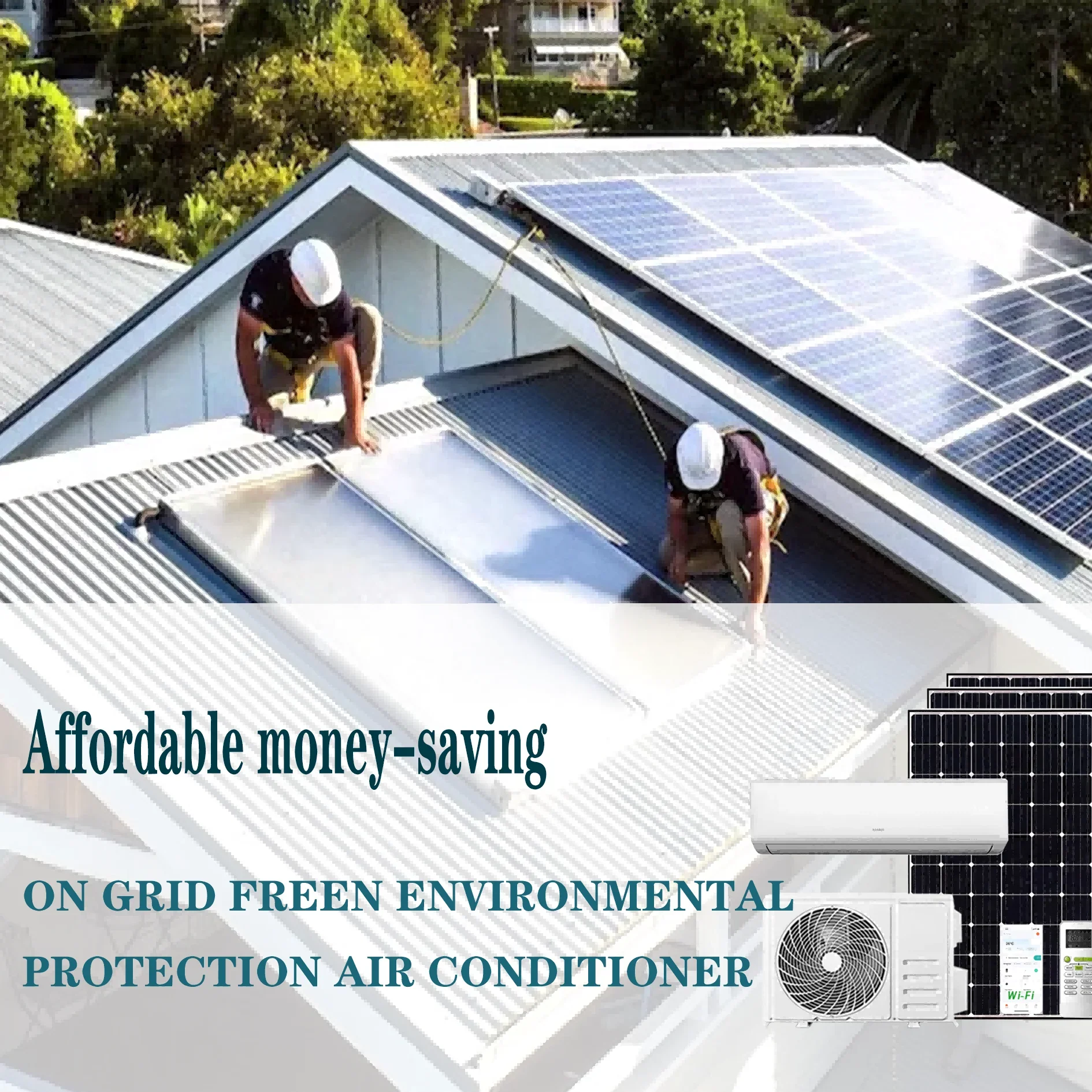 R32 12000 18000 24000btu 220v on/off Split Air Conditioners Wall-mounted Air Conditioner Cooling and Heating Solar AC Home Use 3