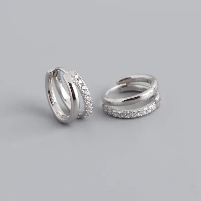 Boucles d'oreilles créoles trèfle en argent sterling 925 pour femmes et jeunes filles, élégantes et tendance, idéales pour mariage, fête, accessoires de bijoux, cadeaux