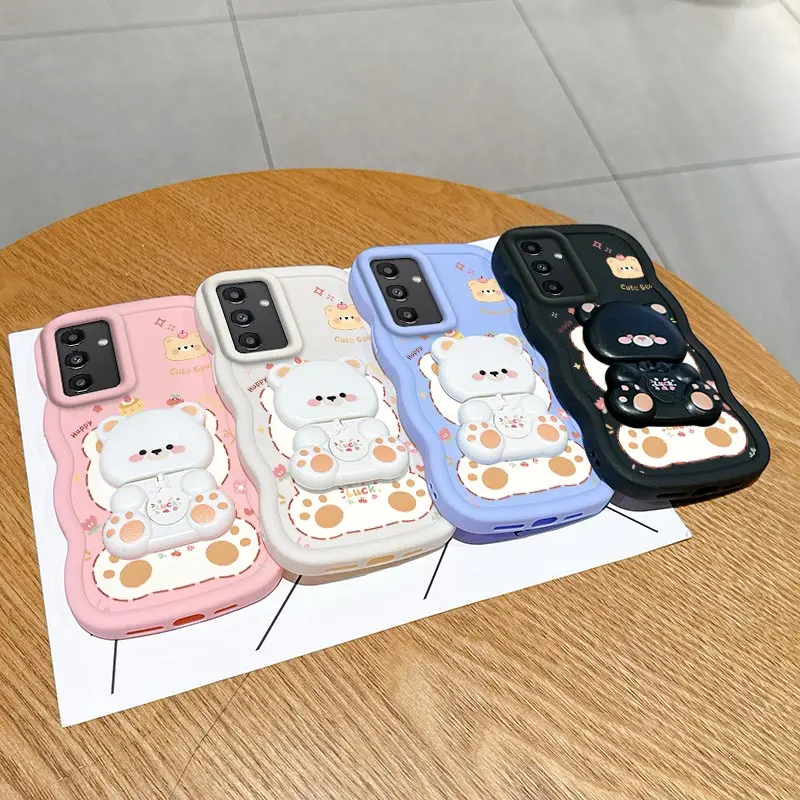 Wavy Cat Silicone Phone Case Cover - Playful Design