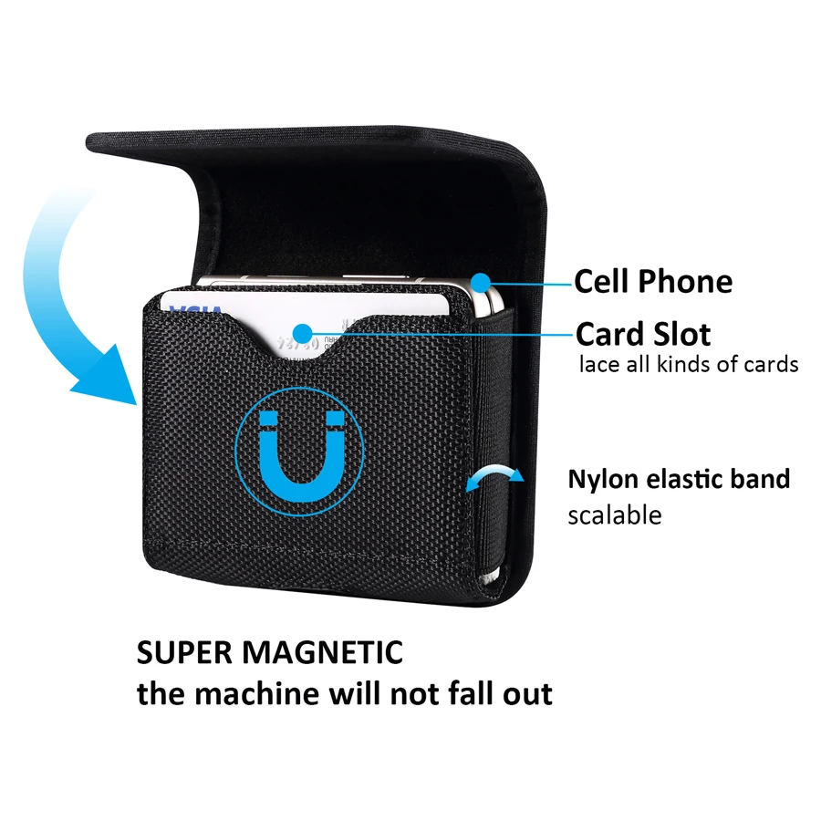 Premium Oxford Cloth Waist Pouch with Belt Clip Holster