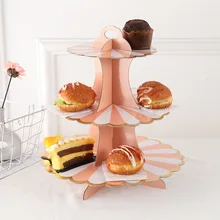 

Baking Cake Stand DIY Birthday Party Decoration Three-layer Bronzing Cake Stand Cake Decoration Tool Dessert Stand Home Decor.6z