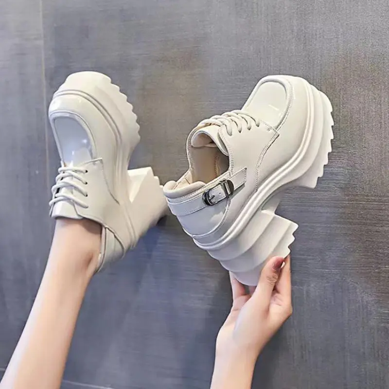 Uniform Shoes Small Leather Shoes Female British Girl Japanese Wild Black Retro Mary Jane Shoes Lolita Platform Shoes Low Hee