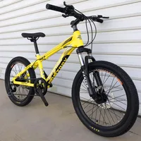 Vélo de montagne avec fourche avant absorbant les chocs, cadre en alliage d'aluminium, frein à disque, vélo pour enfants, 7 vitesses, 20 po 5