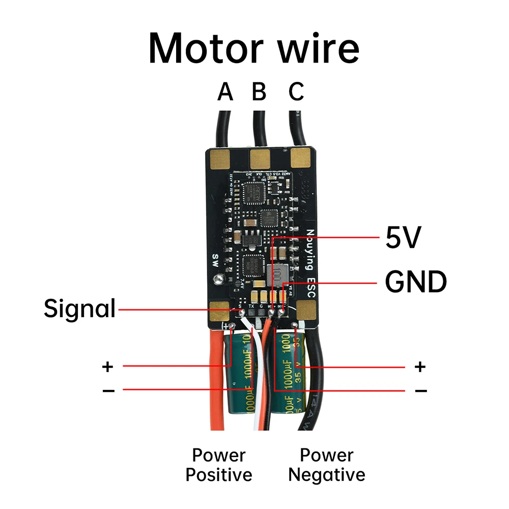 Micro moteur ESC 1S 3.7V 5A BLDC pour drone RC quadricoptère
