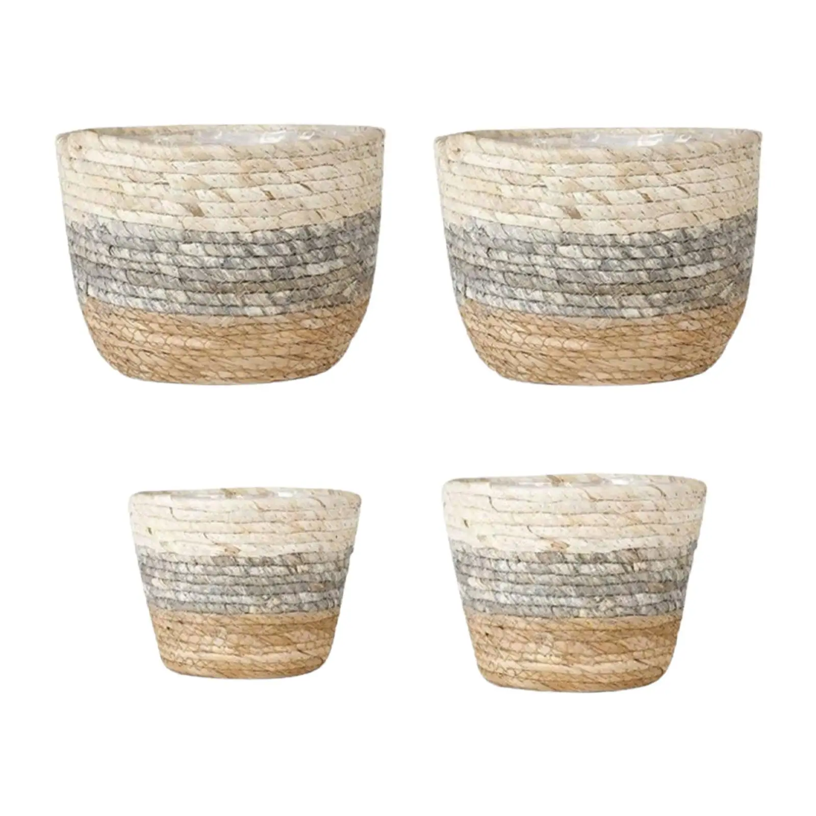 Planter Basket for Plants, Woven Container for Farmhouse Style with Waterproof Feature