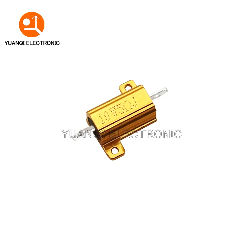 Wirewound Resistor Metal Wirewound Resistor 1PC 10W RX24 Aluminum Power Metal Shell Case Wirewound Resistor 0.1-30K 0.22R 1R 2R 3R 5R 6R 8R 10R 25R 100R 500R 1K 10K ohm