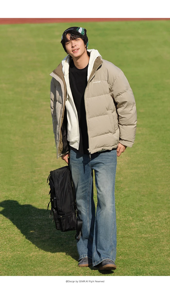Down Jacket Winter New Three-Proof Top Contrasted Color Versatile Genderless Texture Jacket