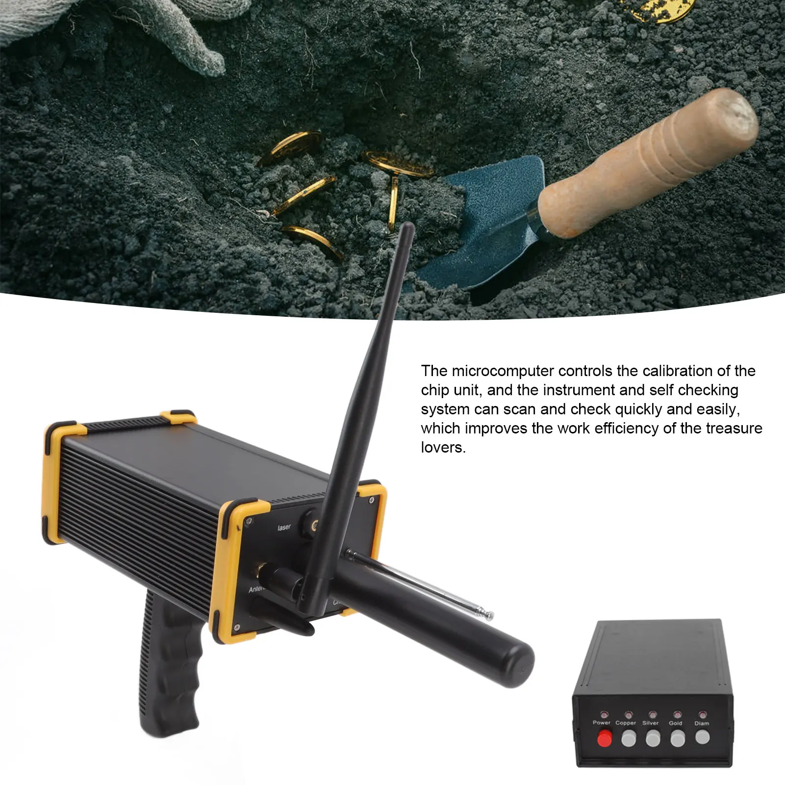 Metal Detector 15meter Depth 1000 Meter Search Range Identifying Metal Types Accurate Locating Underground