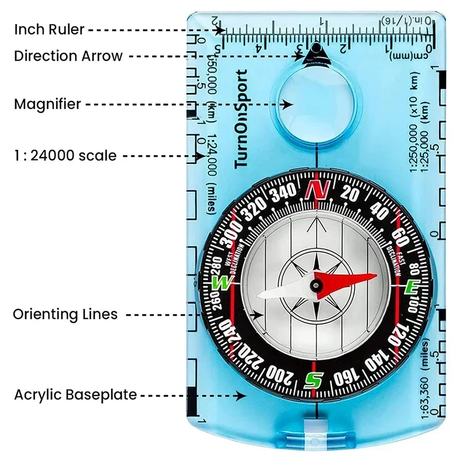 Waterproof Outdoor Navigation Compass 3